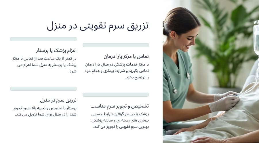 تزریق سرم تقویتی بدن در منزل