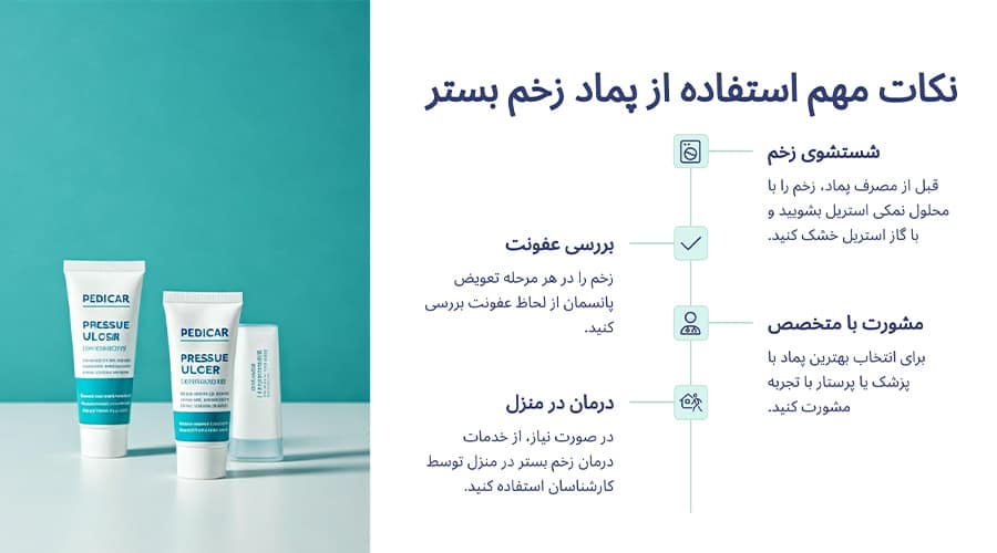 نکات مهم استفاده از پماد زخم بستر