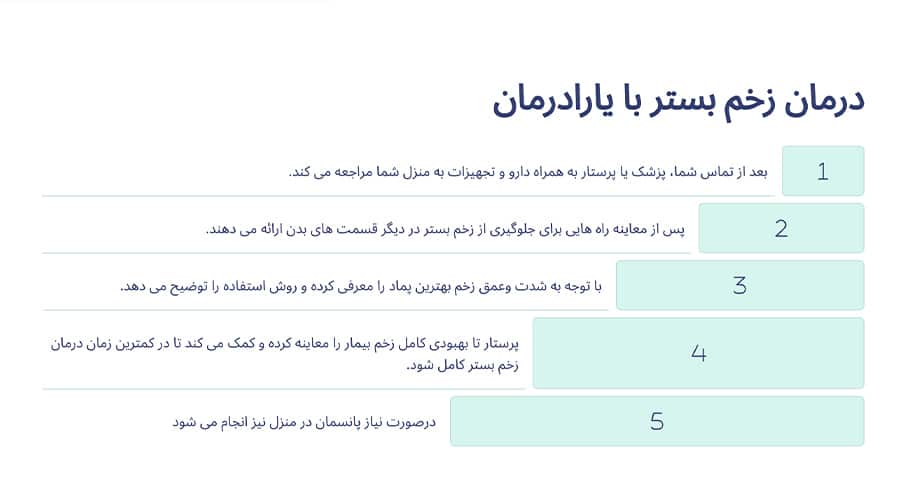 مراحل درمان زخم بستر با استفاده از پماد زخم بستر