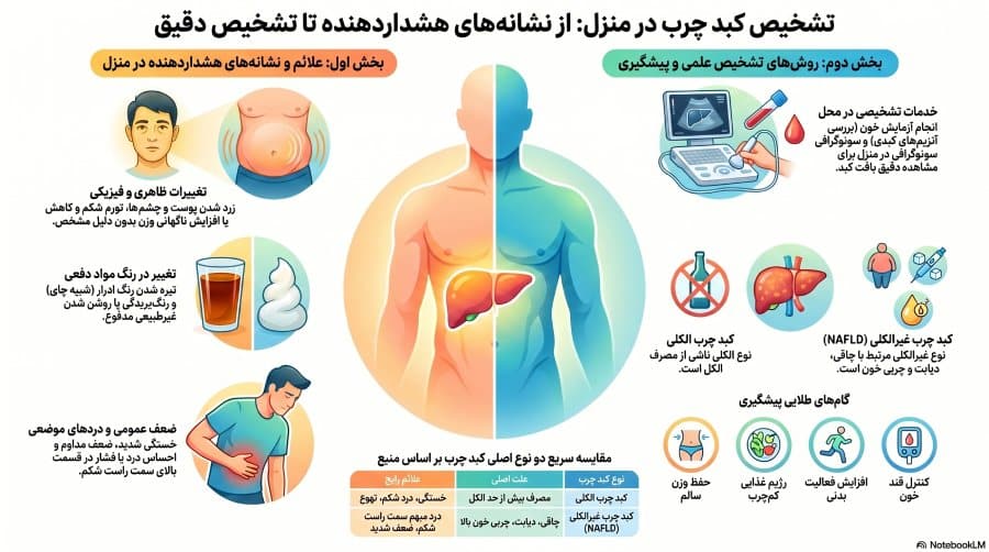 راهنمای جامع تشخیص کبد چرب