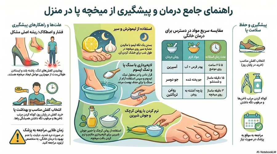 درمان و پیشگیری از میخچه پا