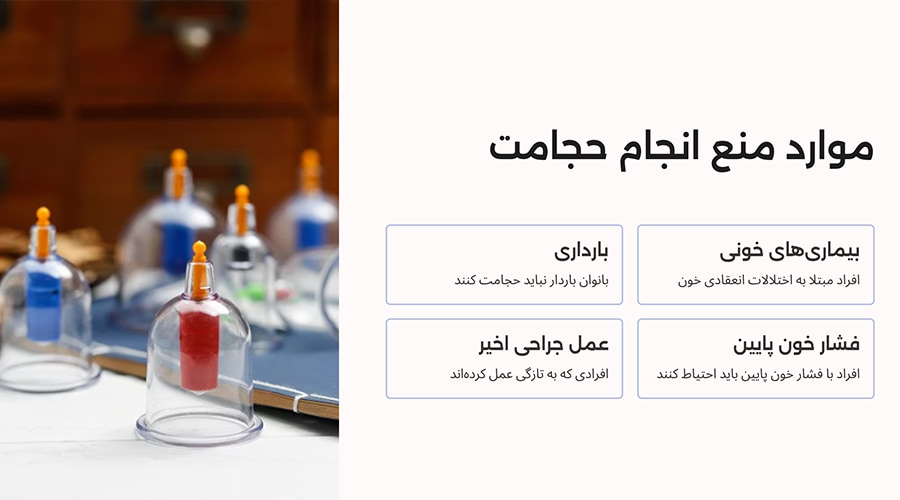 موارد منع انجام حجامت