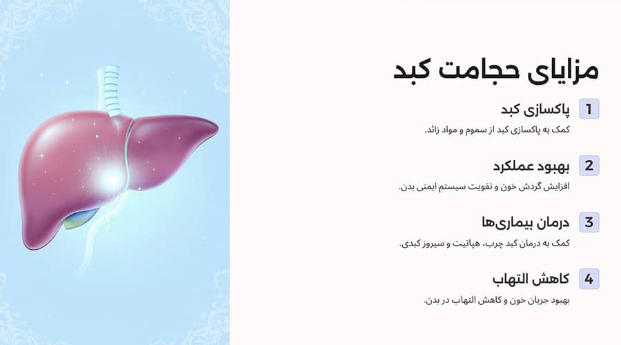مزایای حجامت کبد