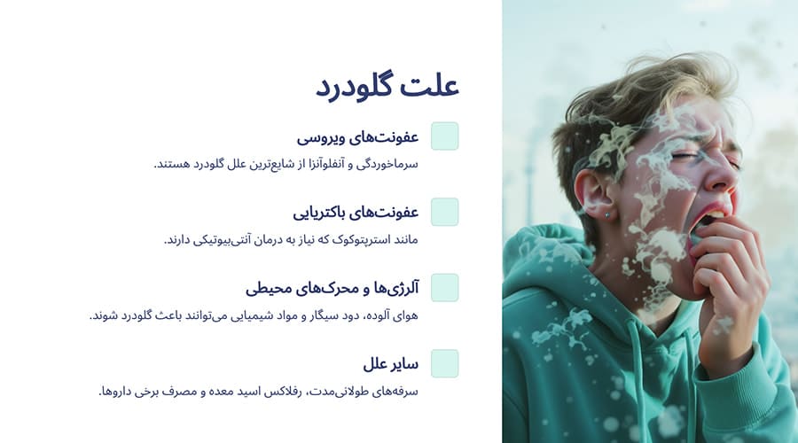علت گلودرد