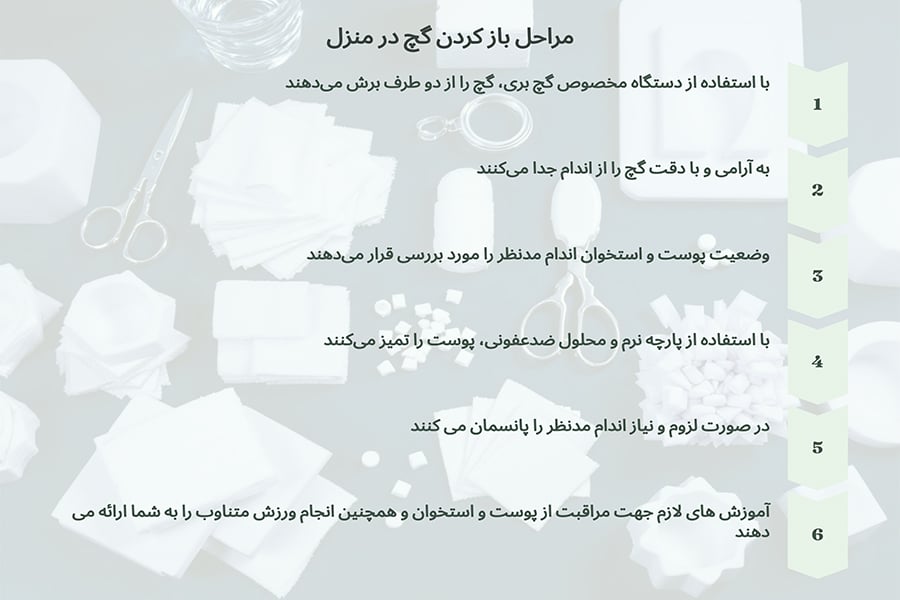مراحل باز کردن گچ در منزل