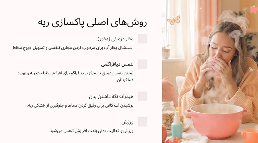 روش های پاکسازی ریه در منزل