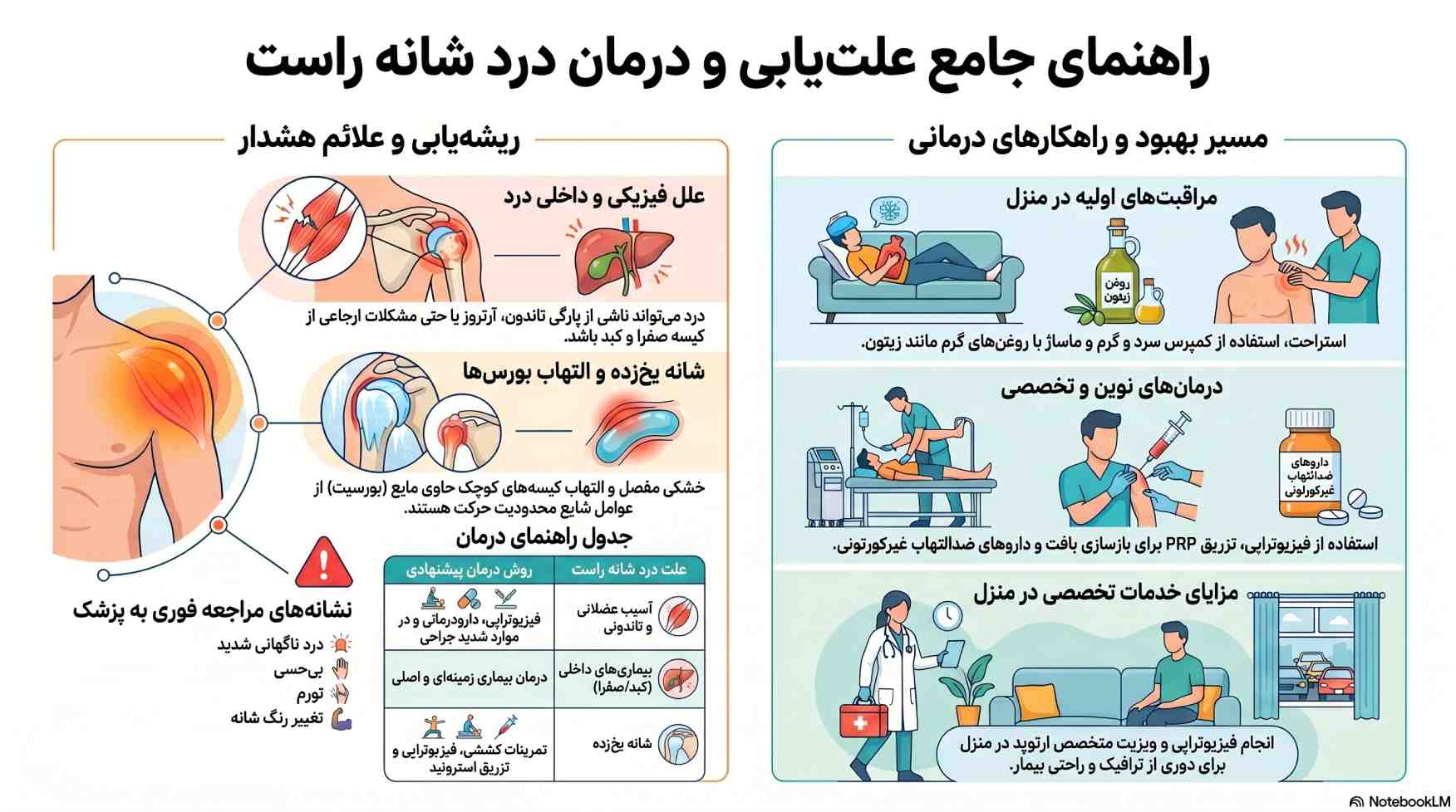 راهنمای جامع درمان درد شانه