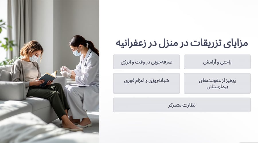 مزایای تزریقات در منزل در زعفرانیه