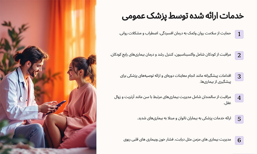 خدمات پزشک عمومی در منزل اقدسیه