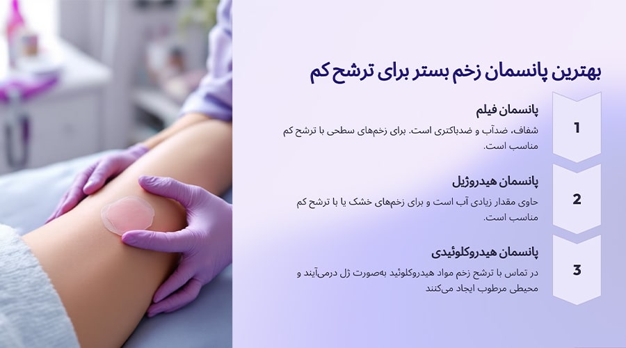 بهترین پانسمان برای زخم کم ترشح