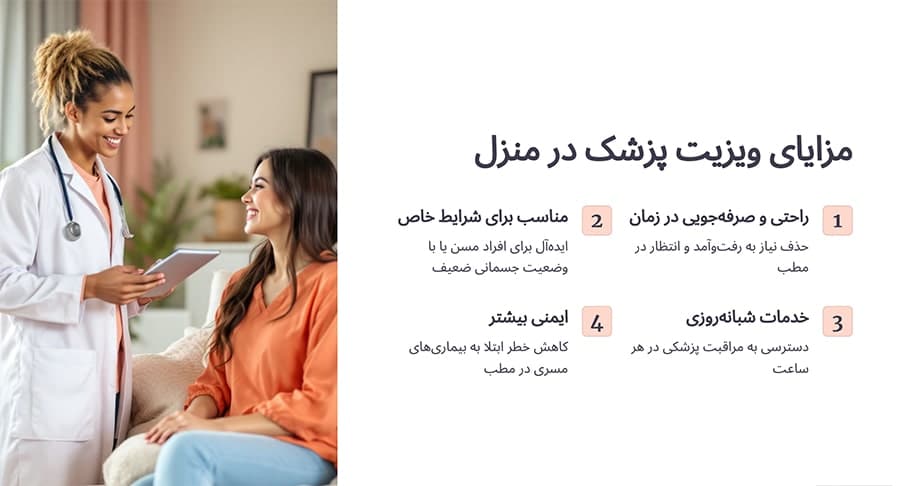 مزایا ویزیت پزشک در منزل در شرق تهران