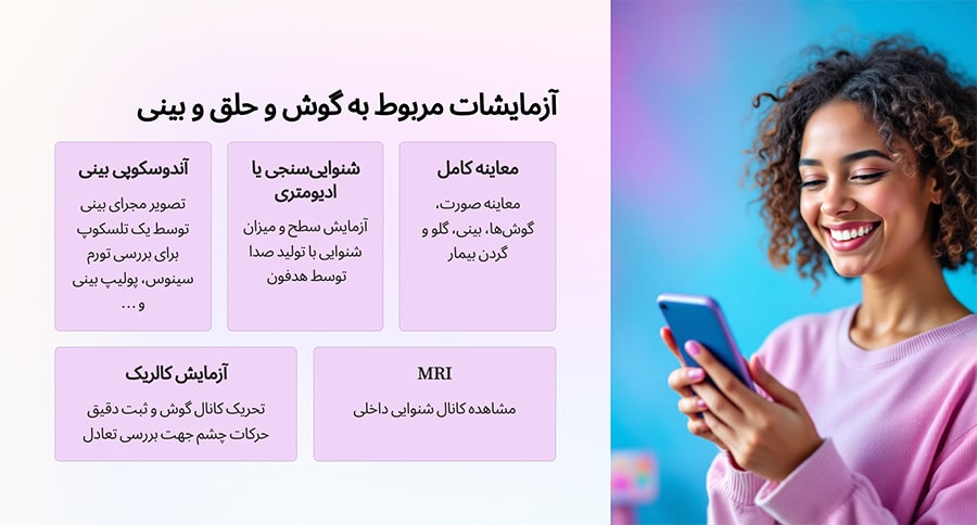 آزمایشات مربوط به گوش و حلق و بینی
