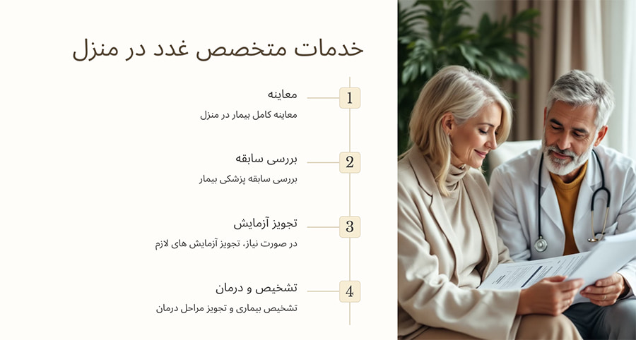 خدمات متخصص غدد در منزل