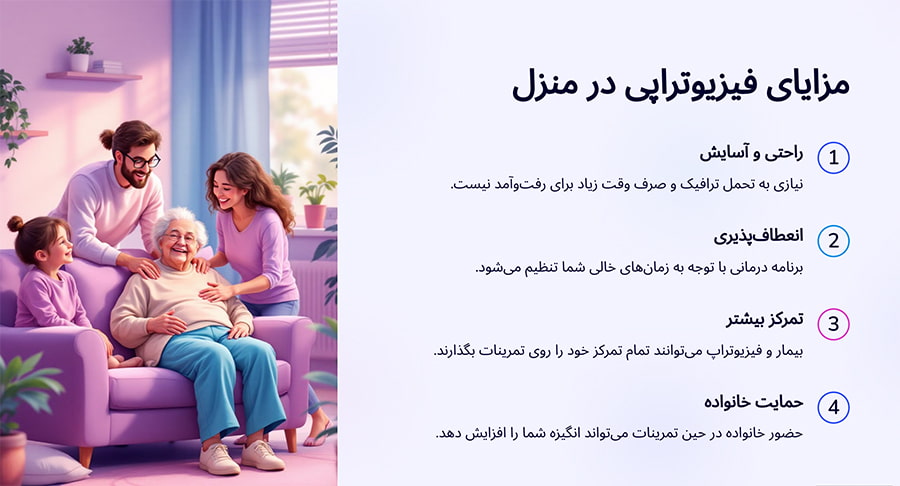 مزایای فیزیوتراپی در منزل