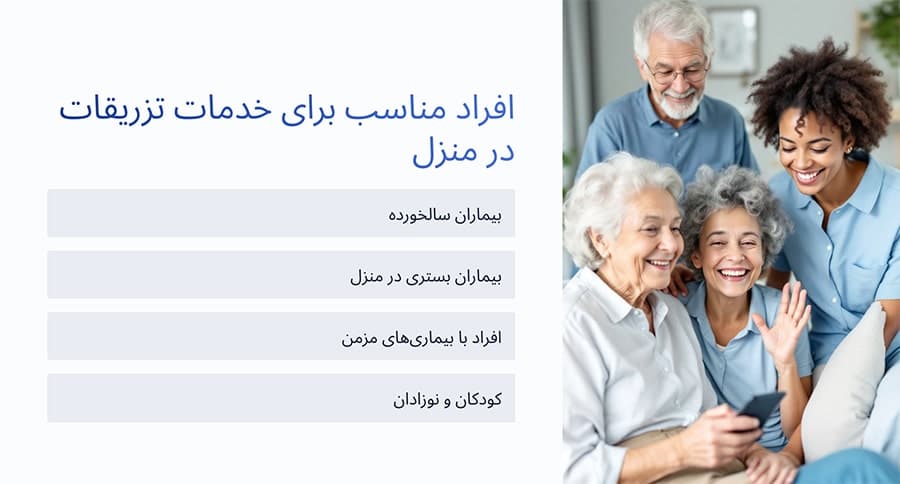 خدمات تزریقات در منزل سعادت آباد مناسب چه کسانی است؟