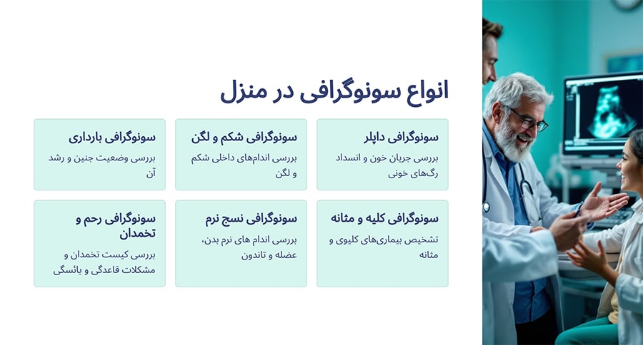 انواع سونوگرافی در منزل