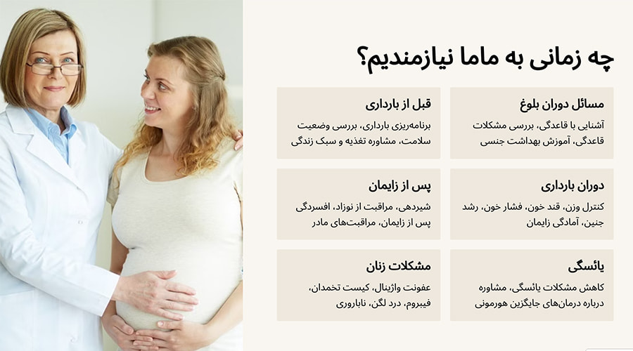 چه زمانی نیاز به ویزیت ماما در منزل داریم؟