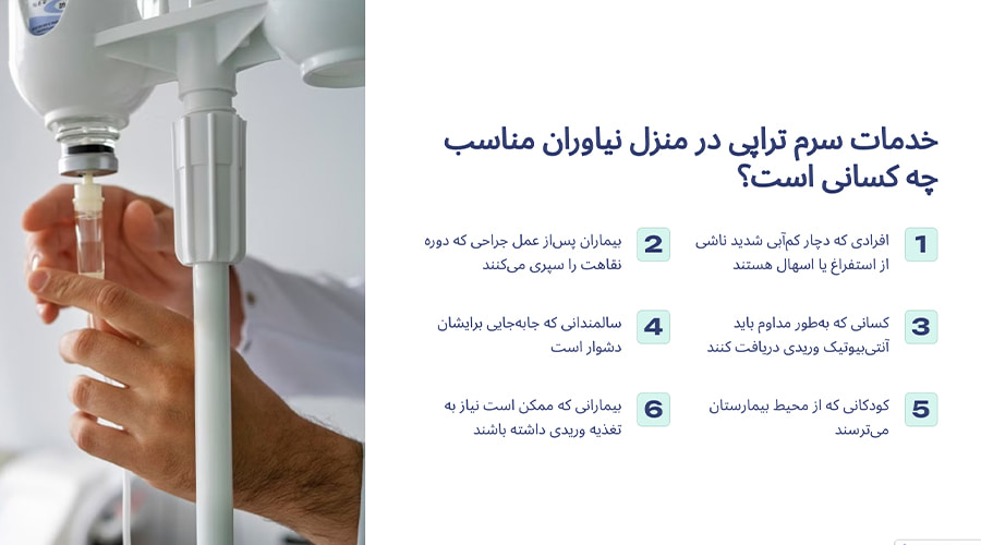 خدمات سرم تراپی در منزل نیاوران مناسب چه کسانی است؟