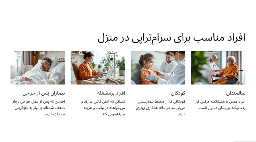 خدمات سرم تراپی در منزل پاسداران مناسب چه کسانی است؟