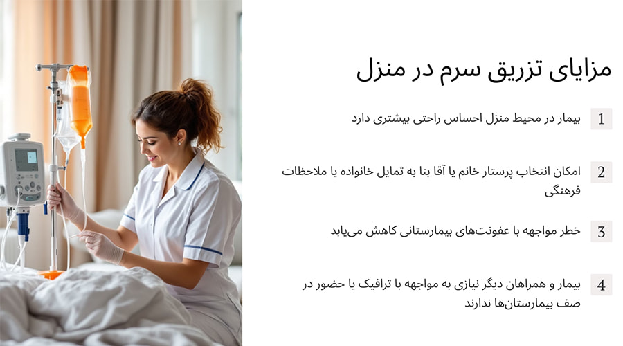 مزایای وصل سرم در منزل شهرک غرب