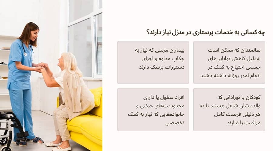 چه کسانی به خدمات پرستاری در منزل نیاز دارند؟