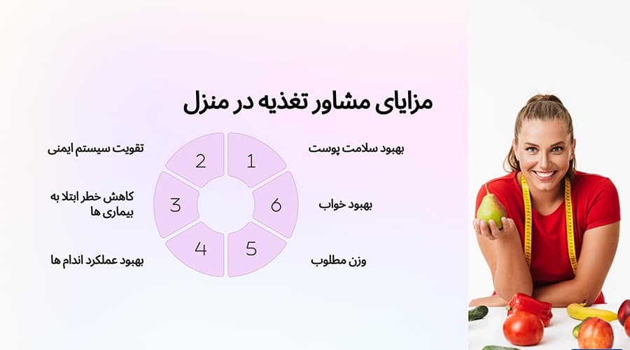 مزایای متخصص تغذیه در منزل