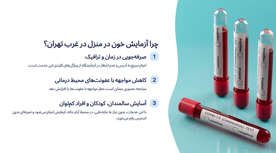 چرا آزمایش خون در منزل در غرب تهران؟