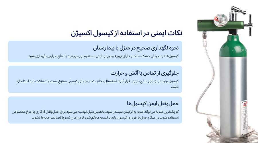 نکات ایمنی در استفاده از کپسول اکسیژن