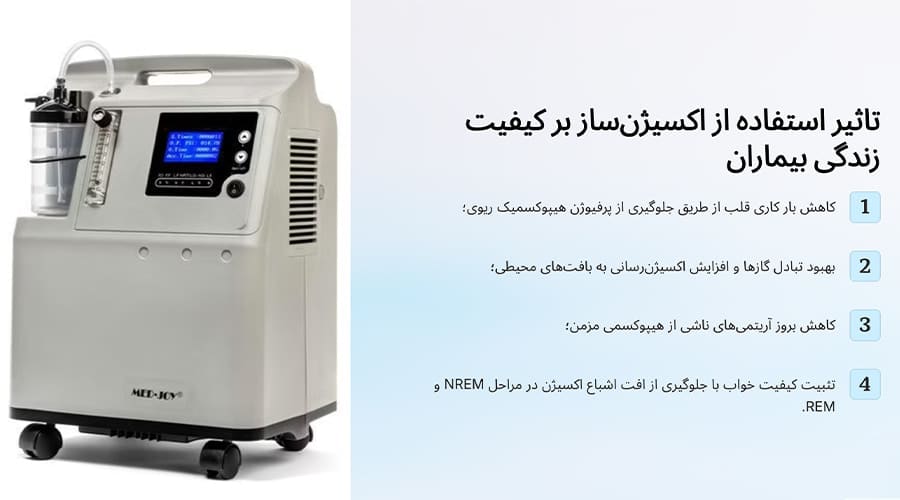اهمیت مدت زمان استفاده از دستگاه اکسیژن‌ساز در درمان