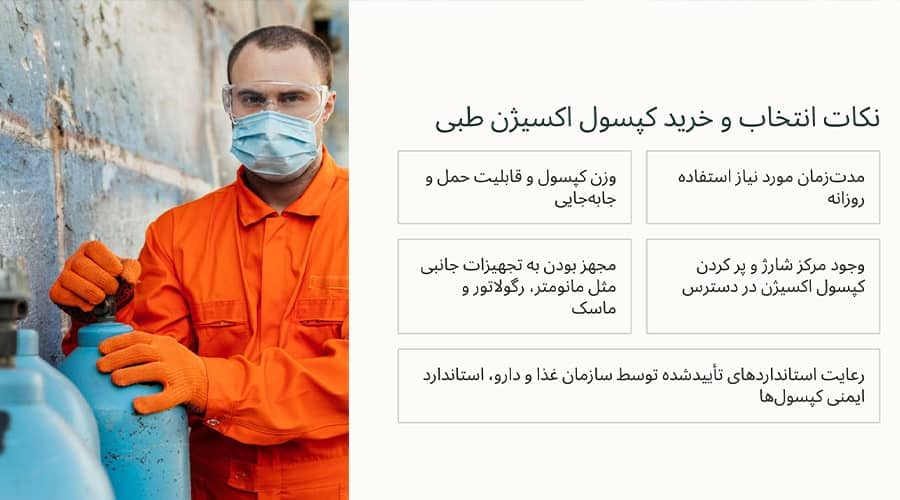 نکات انتخاب و خرید کپسول اکسیژن طبی