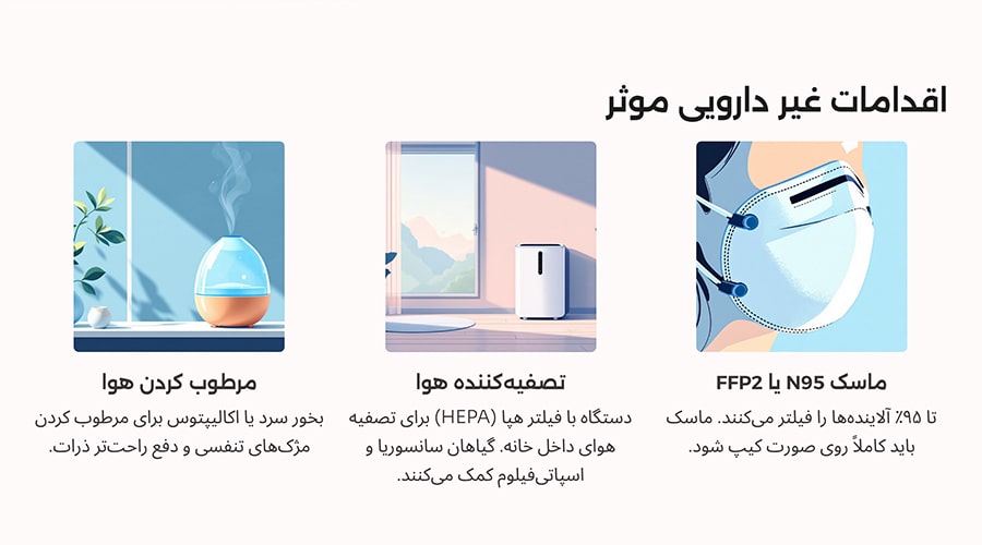 اقدامات غیر دارویی موثر در آلودگی هوا