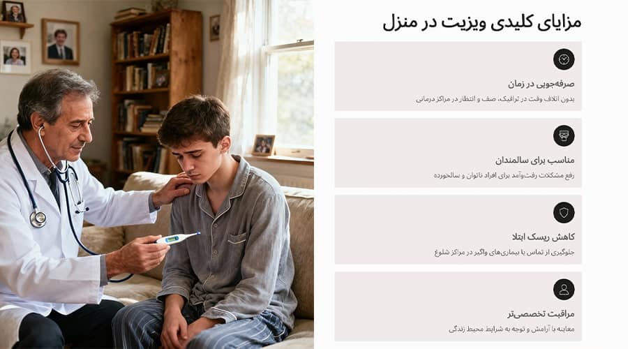 مزایای ویزیت پزشک در منزل همدان