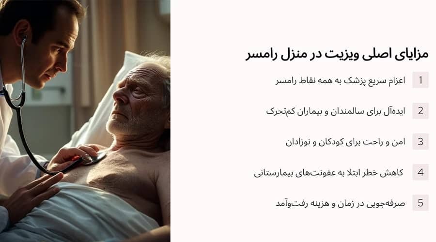 مزایای اصلی ویزیت در منزل رامسر