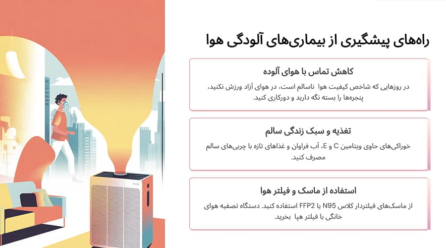 راههای پیشگیری از بیماریهای آلودگی هوا