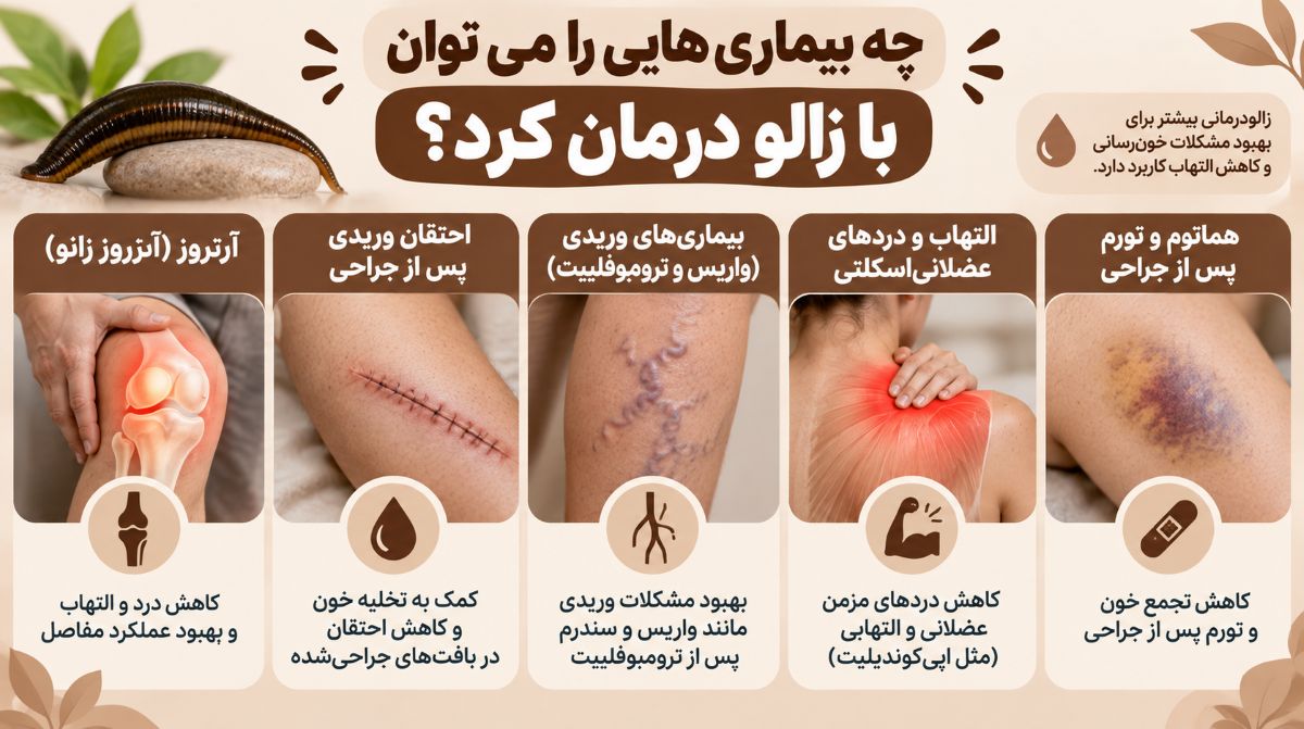 چه بیماری هایی را می توان با زالو درمان کرد؟