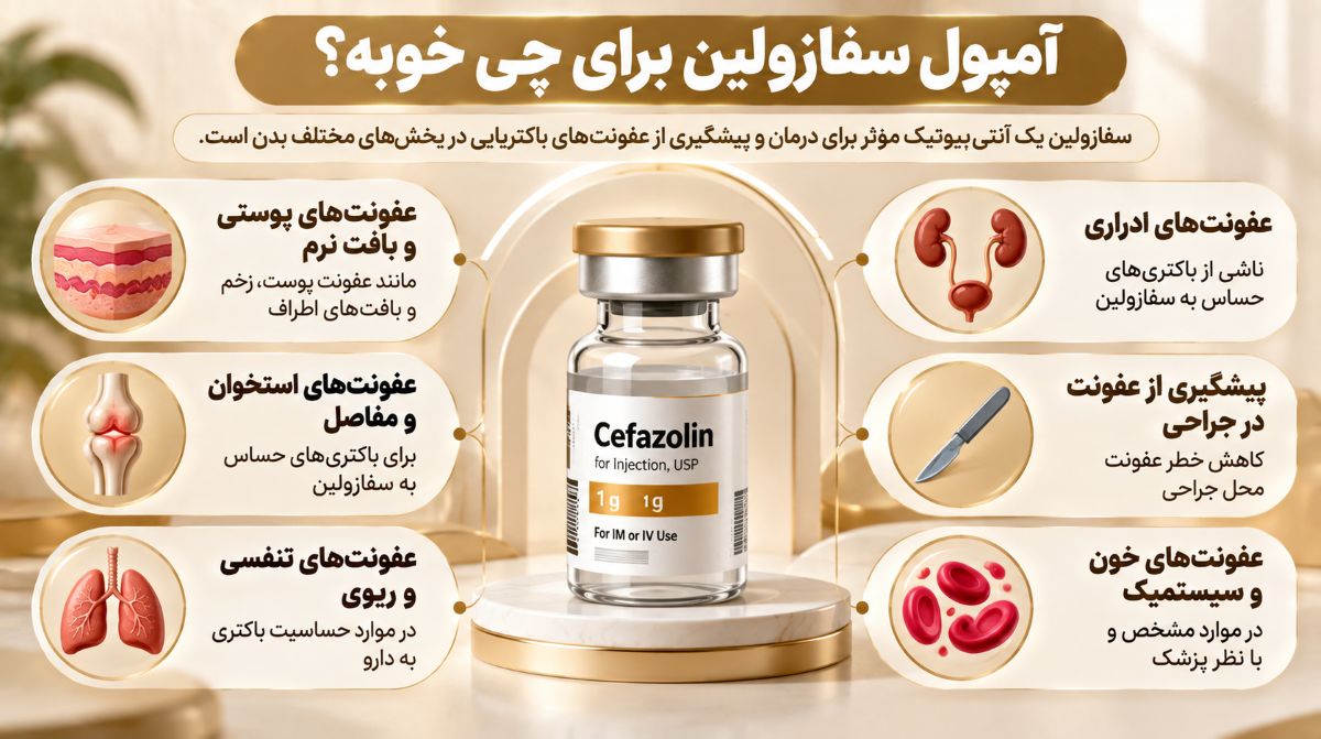 آمپول سفازولین برای چی خوبه؟