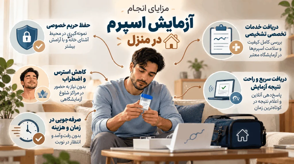 مزایای انجام آزمایش اسپرم در منزل