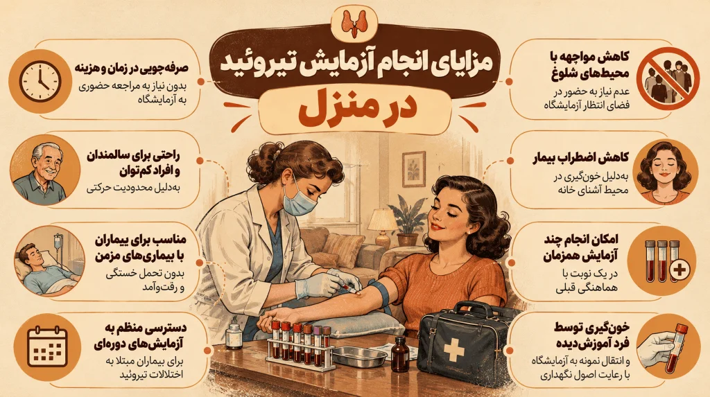 مزایای انجام آزمایش تیروئید در منزل