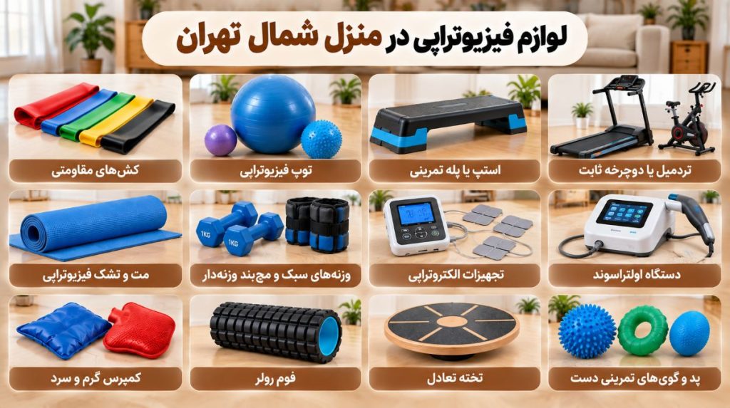 لوازم فیزیوتراپی در منزل شمال تهران