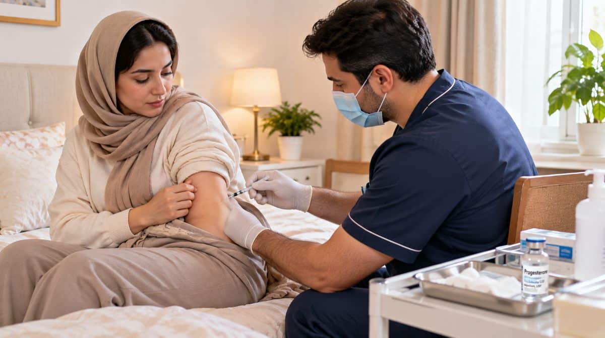 درخواست تزریق آمپول پروژسترون در منزل