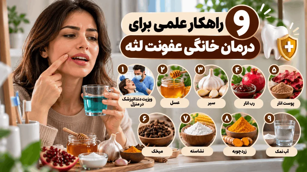 درمان عفونت لثه در خانه