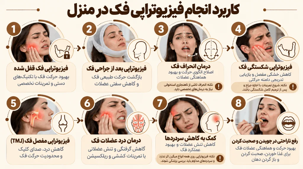کاربرد فیزیوتراپی فک در منزل