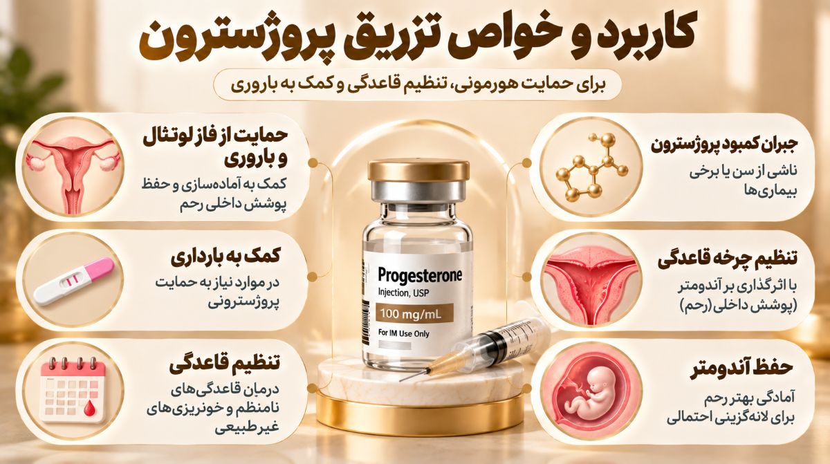 کاربرد و خواص تزریق پروژسترون